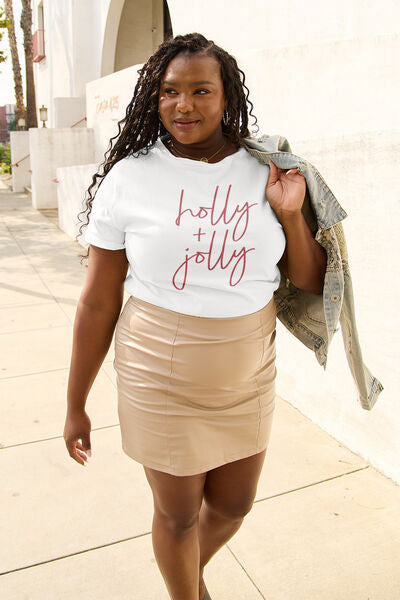 Simply Love Full Size Letter Graphic Short Sleeve T-Shirt